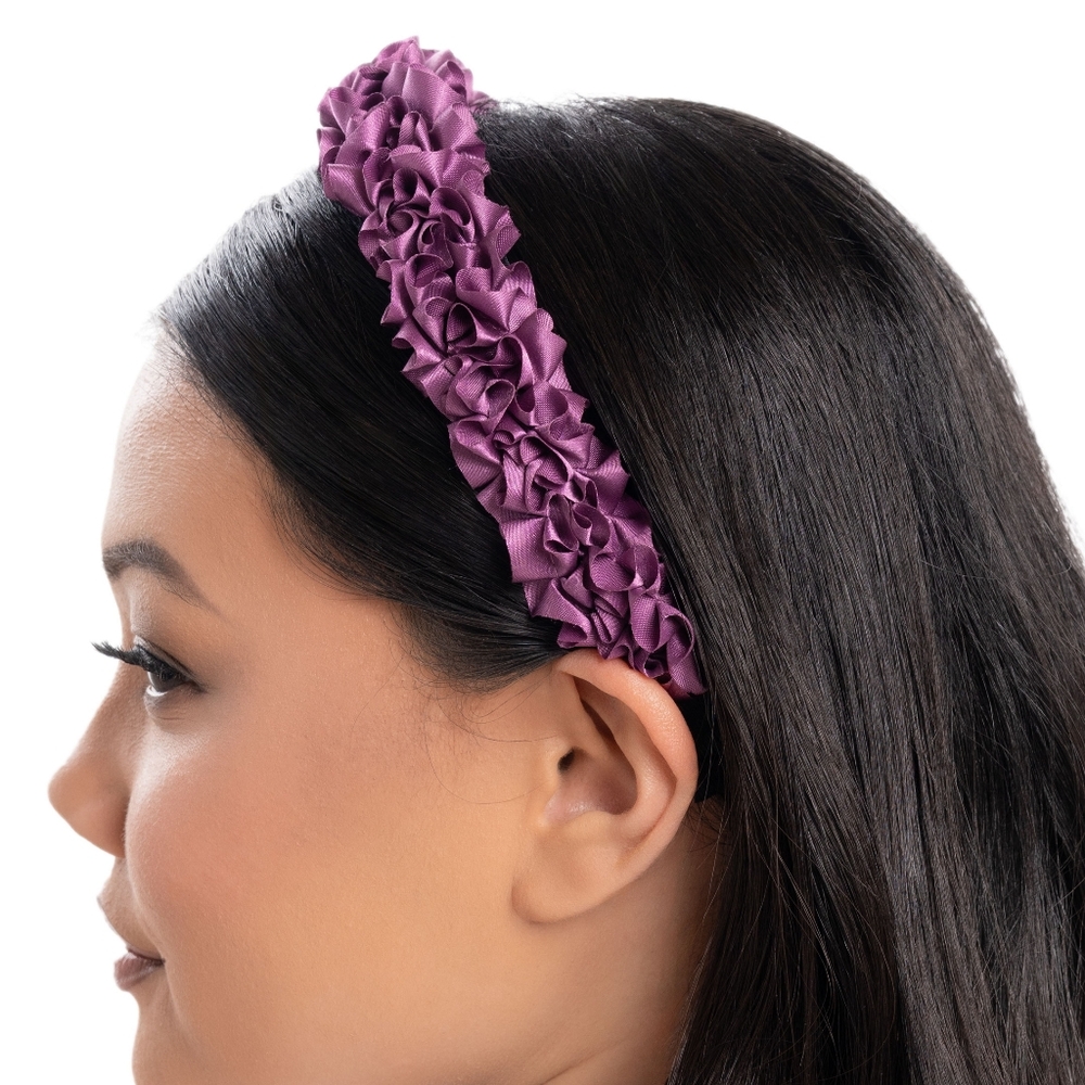 Elegant Purple Floral Headband